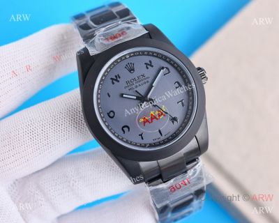 Best Quality Rolex Milgauss Replica Watch 40mm Full Black Arabic Letters